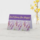 Lavendel Blume Keine Sorge Bienenhappy Karte (Gelbe Blume)