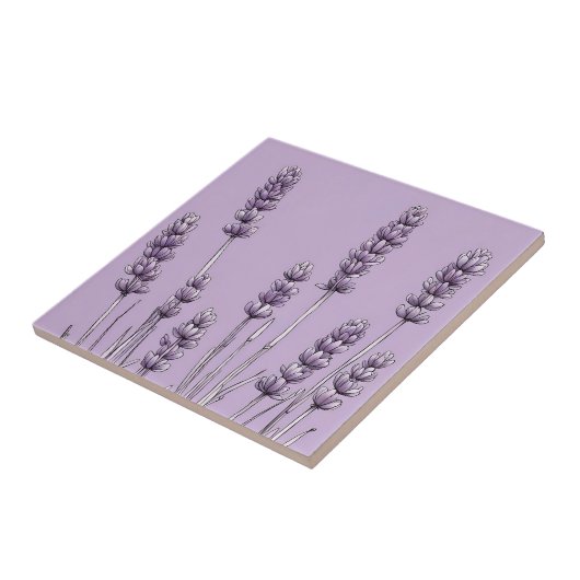 Lavendel Blume Keramik Tile Fliese (Seite)