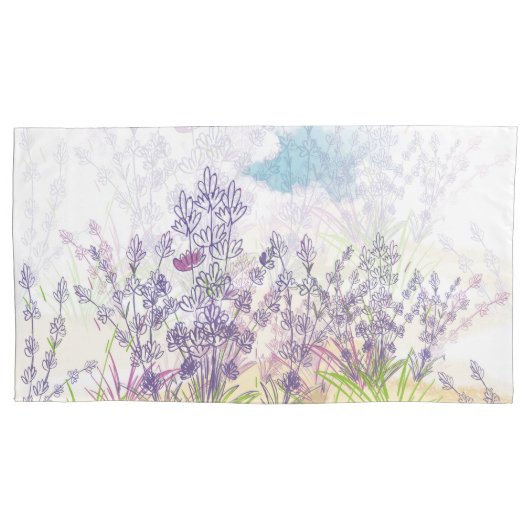 Lavendel-Blume Kissenbezug (Vorderseite)
