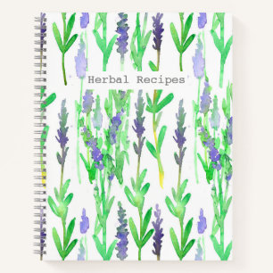 Lavendel Blume Kochrezepte Kräuter Notizblock