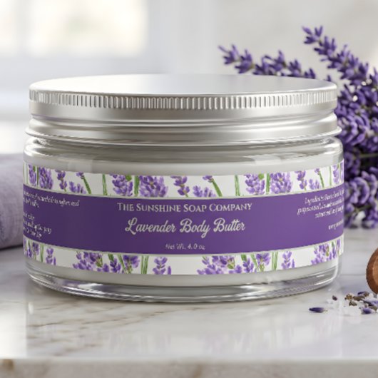 Lavendel Blume Kosmetik Jar Label