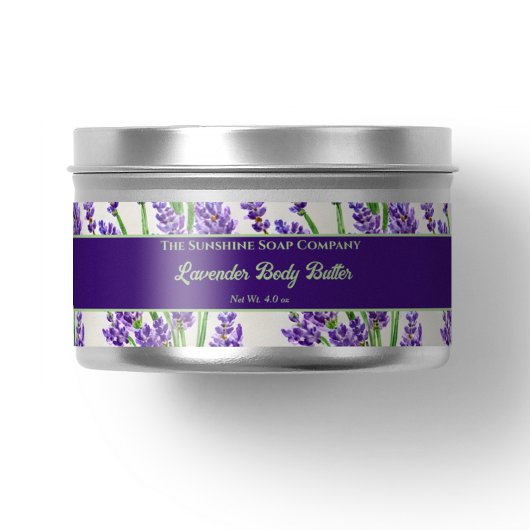 Lavendel Blume Kosmetik Jar Label