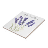 Lavendel Blume Kräuter rustikale lila Wasserfarbe Fliese (Seite)