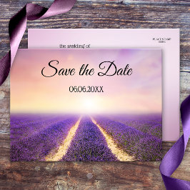 Lavendel Blume Land Save the Date Postkarte