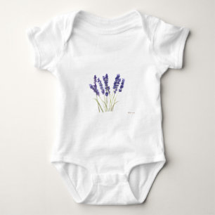 Lavendel Blume lila Aquarellblütennatur Baby Strampler