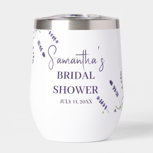 Lavendel Blume Lila Aquarellfarben-Brautparty (Vorderseite)