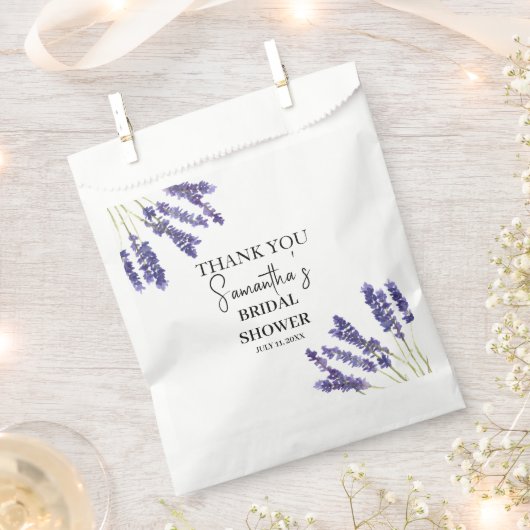 Lavendel Blume Lila Aquarellfarben-Brautparty Geschenktütchen (Ausgeschnitten)