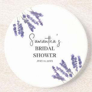 Lavendel Blume Lila Aquarellfarben-Brautparty Getränkeuntersetzer