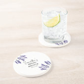 Lavendel Blume Lila Aquarellfarben-Brautparty Getränkeuntersetzer (Seite)