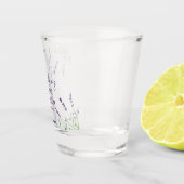 Lavendel Blume Lila Aquarellfarben-Brautparty Schnapsglas (Rechts)