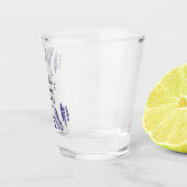 Lavendel Blume Lila Aquarellfarben-Brautparty Schnapsglas (Rechts)