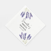 Lavendel Blume Lila Aquarellfarben-Brautparty Serviette (Ecke)