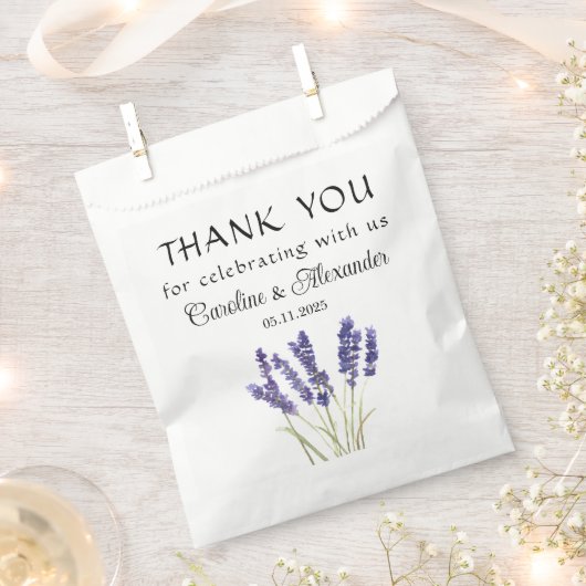 Lavendel Blume Lila Blumenhochzeit Geschenktütchen (Ausgeschnitten)