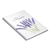 Lavendel Blume Lila Blumenkräuter Wasserfarbe Notizblock (Rechte Seite)