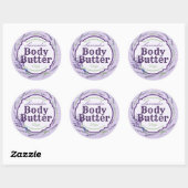 Lavendel-Blume Lila Body Butter Labels Runder Aufkleber (Blatt)