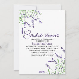 Lavendel Blume Lila Brautparty Einladung