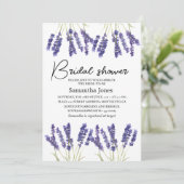 Lavendel Blume Lila Brautparty Einladung (Stehend Vorderseite)