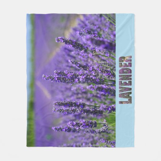 Lavendel Blume Lila Fleecedecke (Vorderseite)
