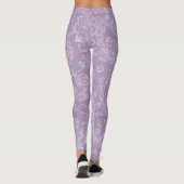 Lavendel Blume Lila Leggings (Rückseite)