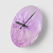 Lavendel-Blume Lila Runde Wanduhr (Winkel)