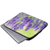 Lavendel Blume Lila Wasserfarben Laptopschutzhülle (Vorne Knopf)
