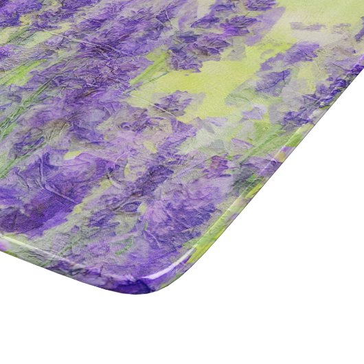 Lavendel Blume Lila Wasserfarben Schneidebrett (Ecke)