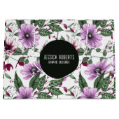 Lavendel-Blume mit grünen Blätter nahtlos pattern Große Geschenktüte (Vorderseite)