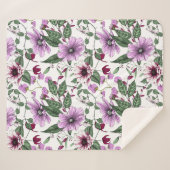 Lavendel-Blume mit grünen Blätter Sherpadecke (Vorderseite (Horizontal))