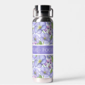 Lavendel-Blume Motivierend Personalisierung von Wö Trinkflasche (Rückseite)