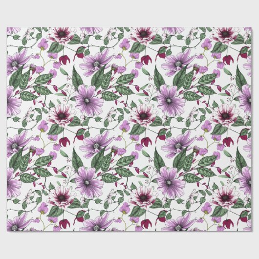 Lavendel-Blume nahtlos Geschenkpapier (Flach)