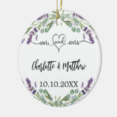 Lavendel-Blume Namen für neue Futterpflanzen Keramik Ornament (Links)