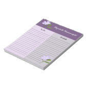 Lavendel-Blume Notizblock (Rotiert)