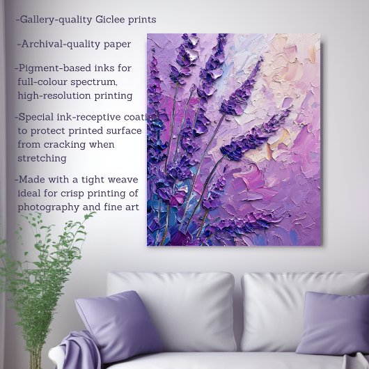 Lavendel Blume Ölgemälde Leinwanddruck