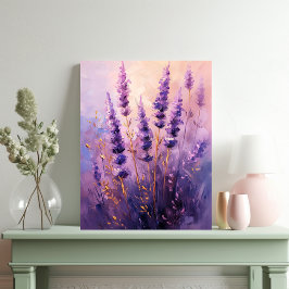 Lavendel Blume Ölgemälde Leinwanddruck