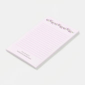 Lavendel-Blume Personalisiert mit Name Post-it N Klebezettel (angewinkelt)