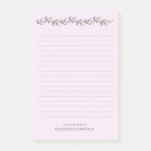 Lavendel-Blume Personalisiert mit Name Post-it N Klebezettel (Vorderseite)