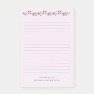 Lavendel-Blume Personalisiert mit Name Post-it N Klebezettel