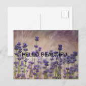 Lavendel-Blume Personalisiert Postkarte (Vorne/Hinten)