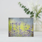 Lavendel-Blume Postkarte (Stehend Vorderseite)