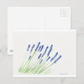 Lavendel-Blume Postkarte (Vorne/Hinten)