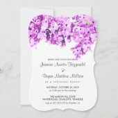 Lavendel Blume Probe Abendessen Einladung (Vorderseite)