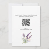 Lavendel-Blume-Probe-Abendessen QR-Code Einladung (Rückseite)