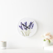 Lavendel-Blume Runde Wanduhr (Zuhause)