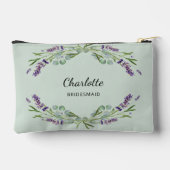 Lavendel Blume Salbei grüne Brautjungfrau Zubehörtasche (Rückseite)
