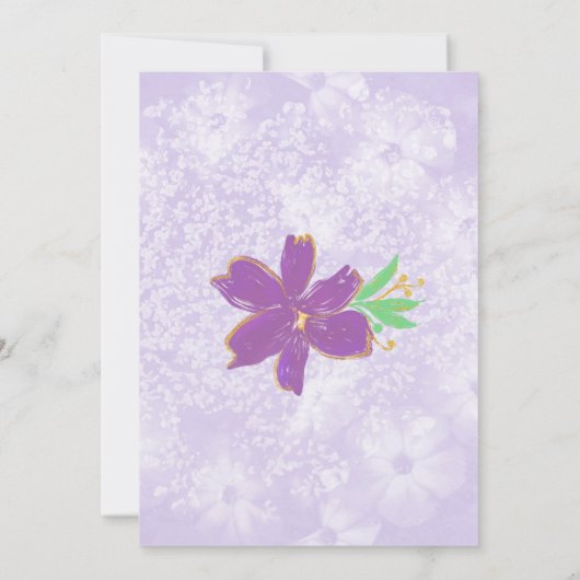 Lavendel-Blume Save The Date (Rückseite)