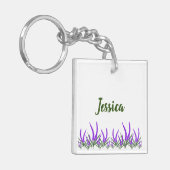 Lavendel-Blume Schlüsselanhänger (Vorderseite links)