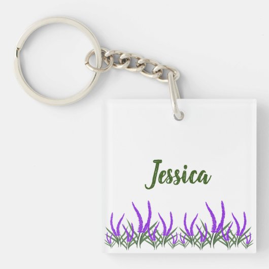 Lavendel-Blume Schlüsselanhänger (Vorderseite)