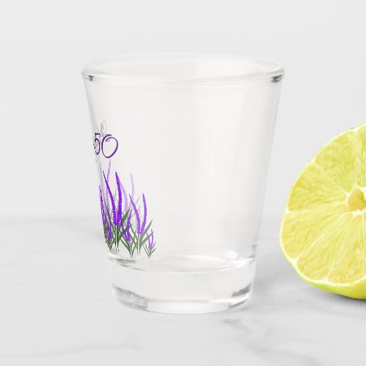 Lavendel-Blume Schnapsglas (Rechts)