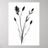 Lavendel Blume Schwarzweiß-Single Poster (Vorne)