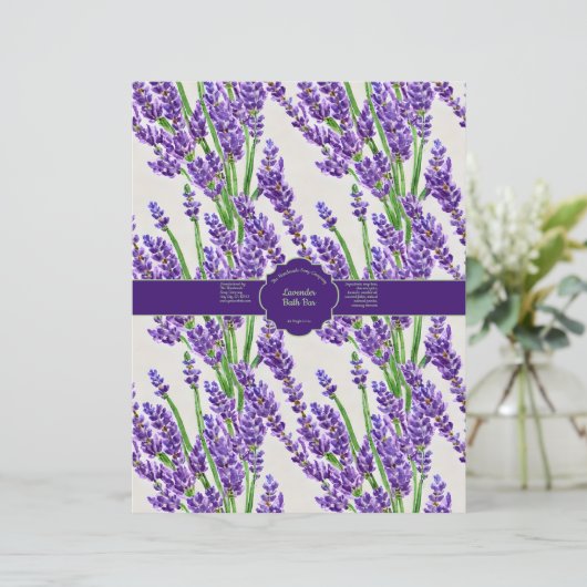 Lavendel Blume Seifenwrap (Stehend Vorderseite)